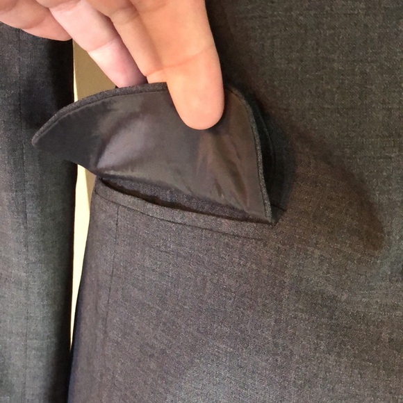 J CREW  Size 2P Classic Gray 3-Button Jacket PREPPY Stretchy Wool Lined $399 NEW - Picture 8 of 16